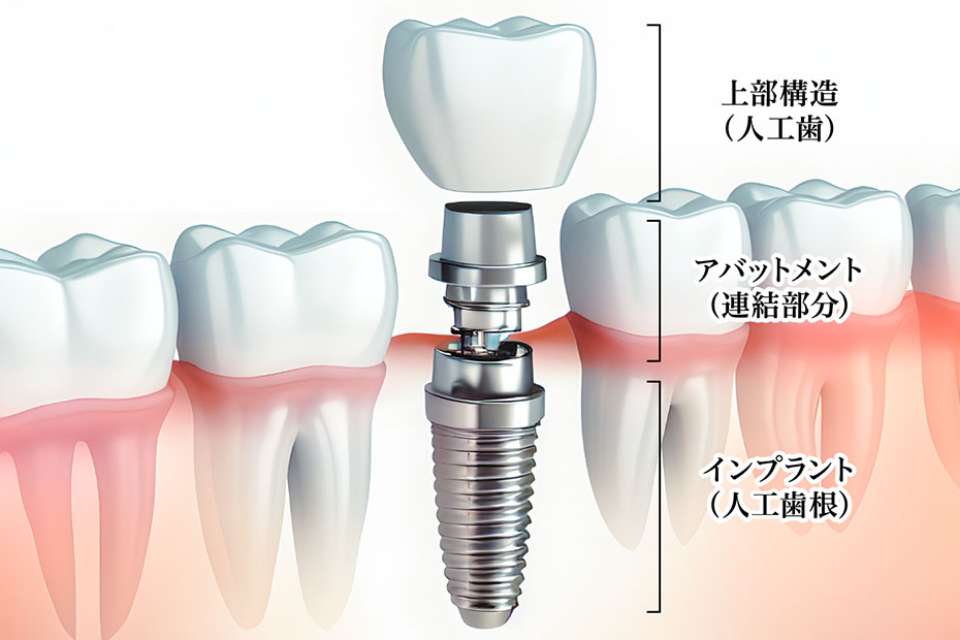 歯科用インプラントの基本構造